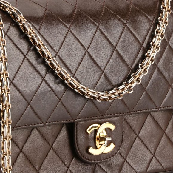 RARE - Chanel Vintage Small 24k Gold Reissue Chain Double Flap Bag - Picture 4 of 9